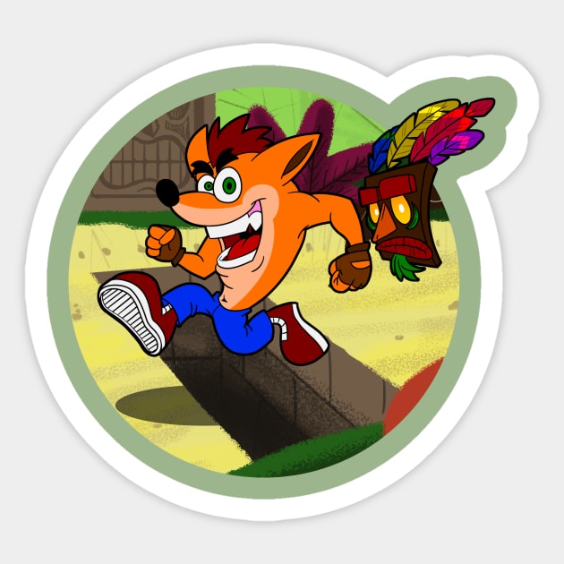 Crash Bandicoot Cartoon Sticker by Jetxe093